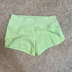 Lululemon shorts - lime green